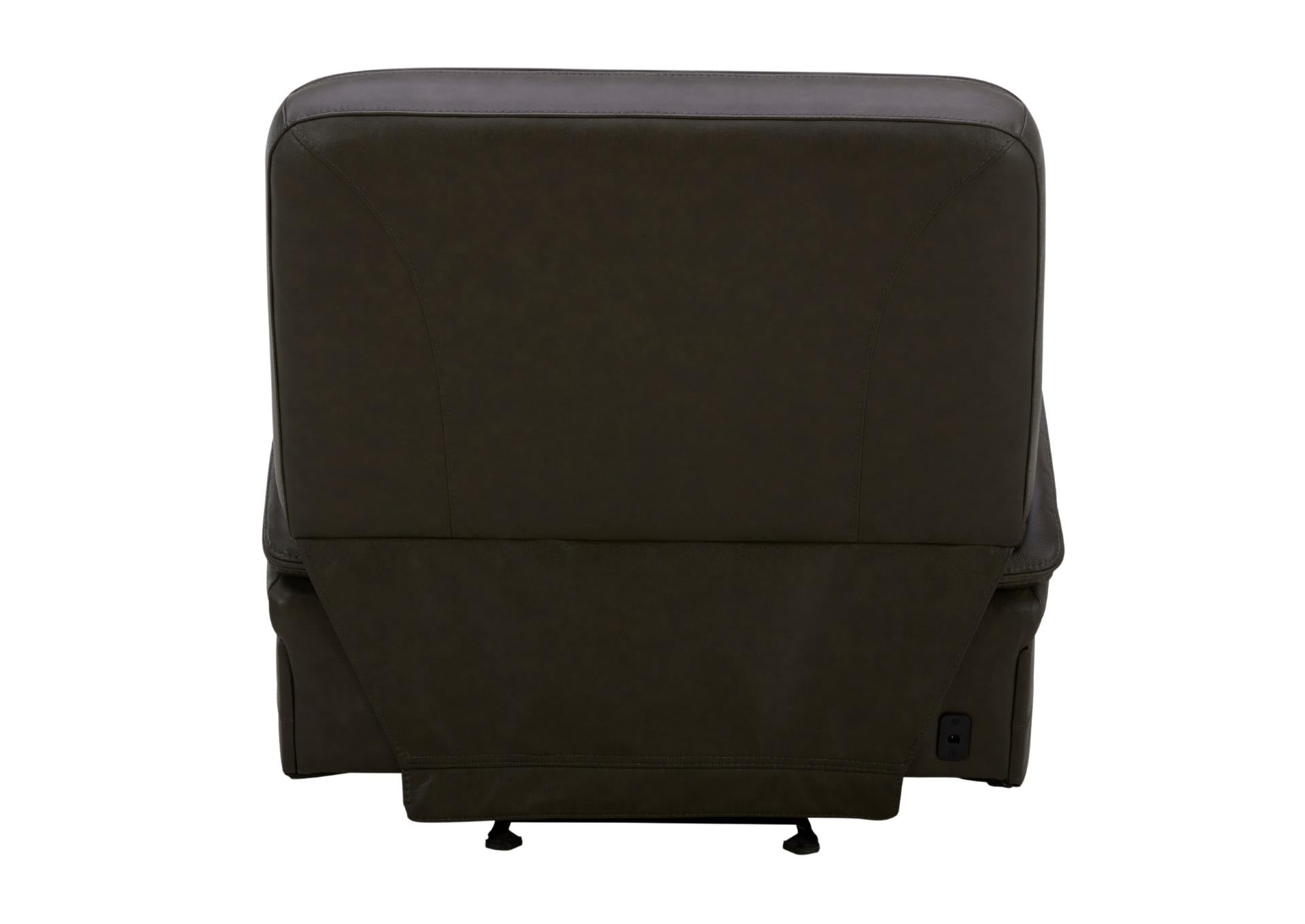 BROCKTON CHARCOAL LEATHER 3P POWER RECLINER WITH POWER HEADREST AND LUMBAR - Additional View 4