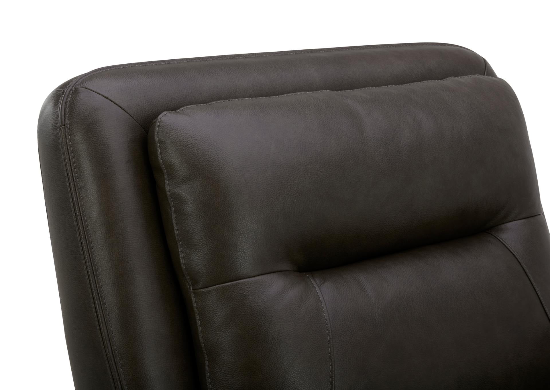 BROCKTON CHARCOAL LEATHER 3P POWER RECLINER WITH POWER HEADREST AND LUMBAR - Additional View 5