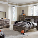 Ashley Furniture - Derekson Full Panel Bed - Grey - Dark Gray Wood - Beds - Additional View 3