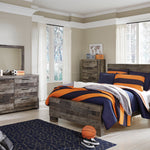 Ashley Furniture - Derekson Full Panel Bed - Grey - Dark Gray Wood - Beds - Additional View 5