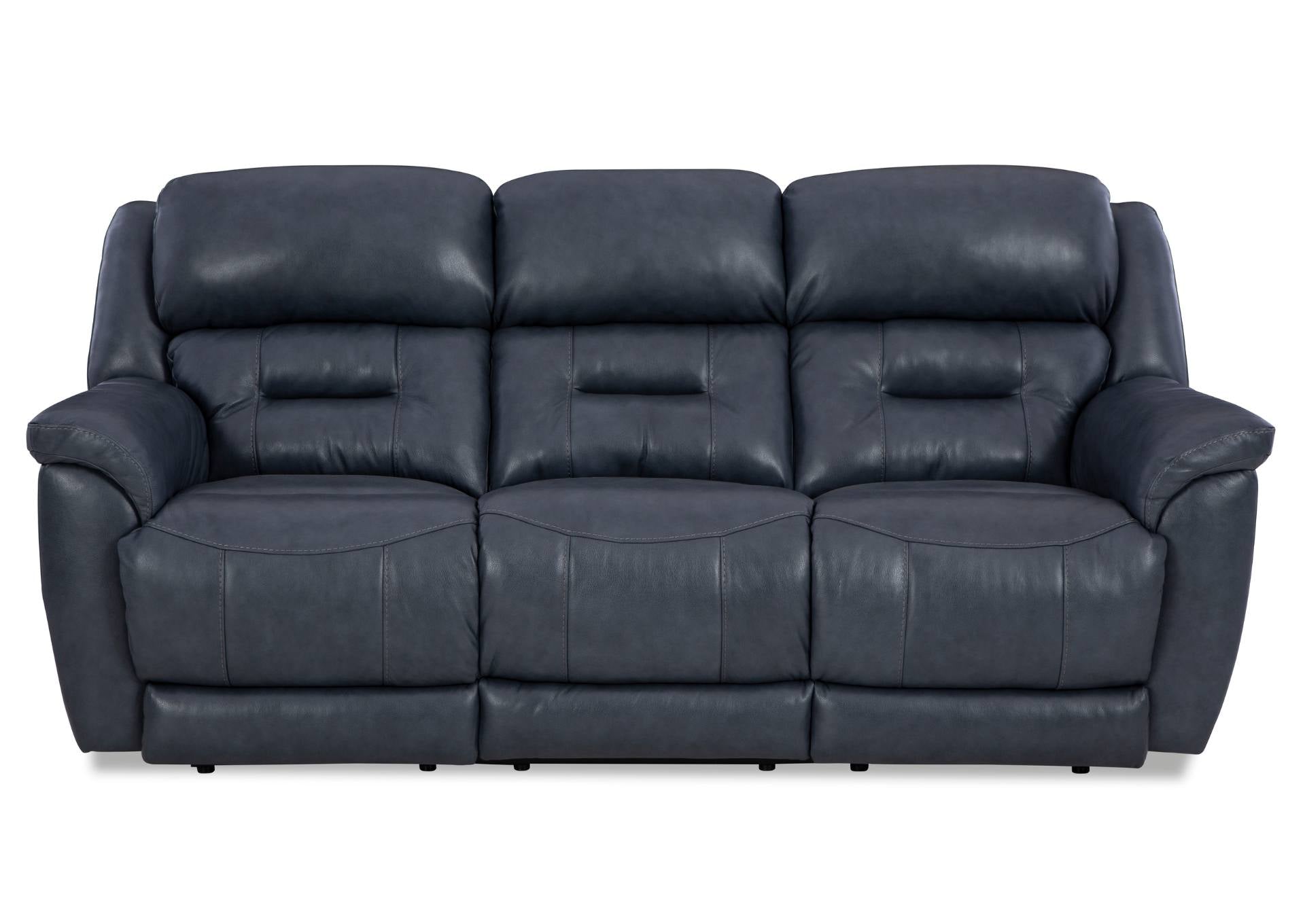 Laredo Leather Power Sofa - Midnight