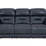 Laredo Leather Power Sofa - Midnight