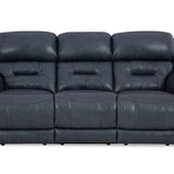 Laredo Leather Power Sofa - Midnight