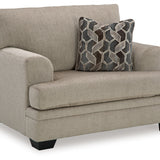 Ashley Furniture - Stonemeade Oversized Chair - Taupe - Light Brown Fabric - Chairs