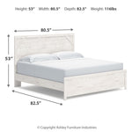 Ashley Furniture - Gerridan King Panel Bed - White Wood - Beds - Additional View 4