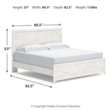Ashley Furniture - Gerridan King Panel Bed - White Wood - Beds - Additional View 4