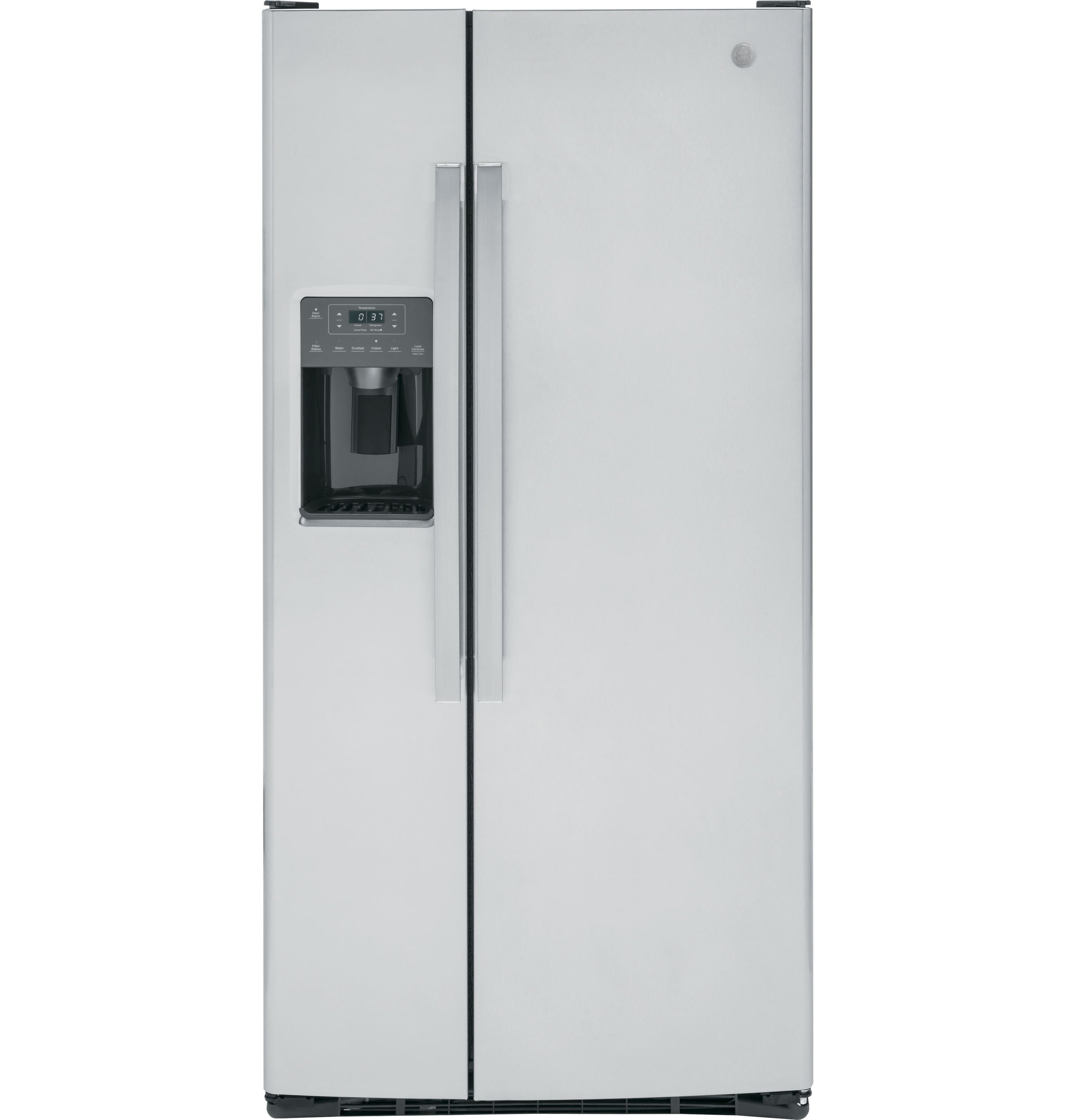 GE 23.0 Cu. Ft. Side-By-Side Refrigerator - Stainless Steel - Pearl Silver - Refrigerators
