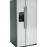 GE 23.0 Cu. Ft. Side-By-Side Refrigerator - Stainless Steel - Pearl Silver - Refrigerators - Additional View 3