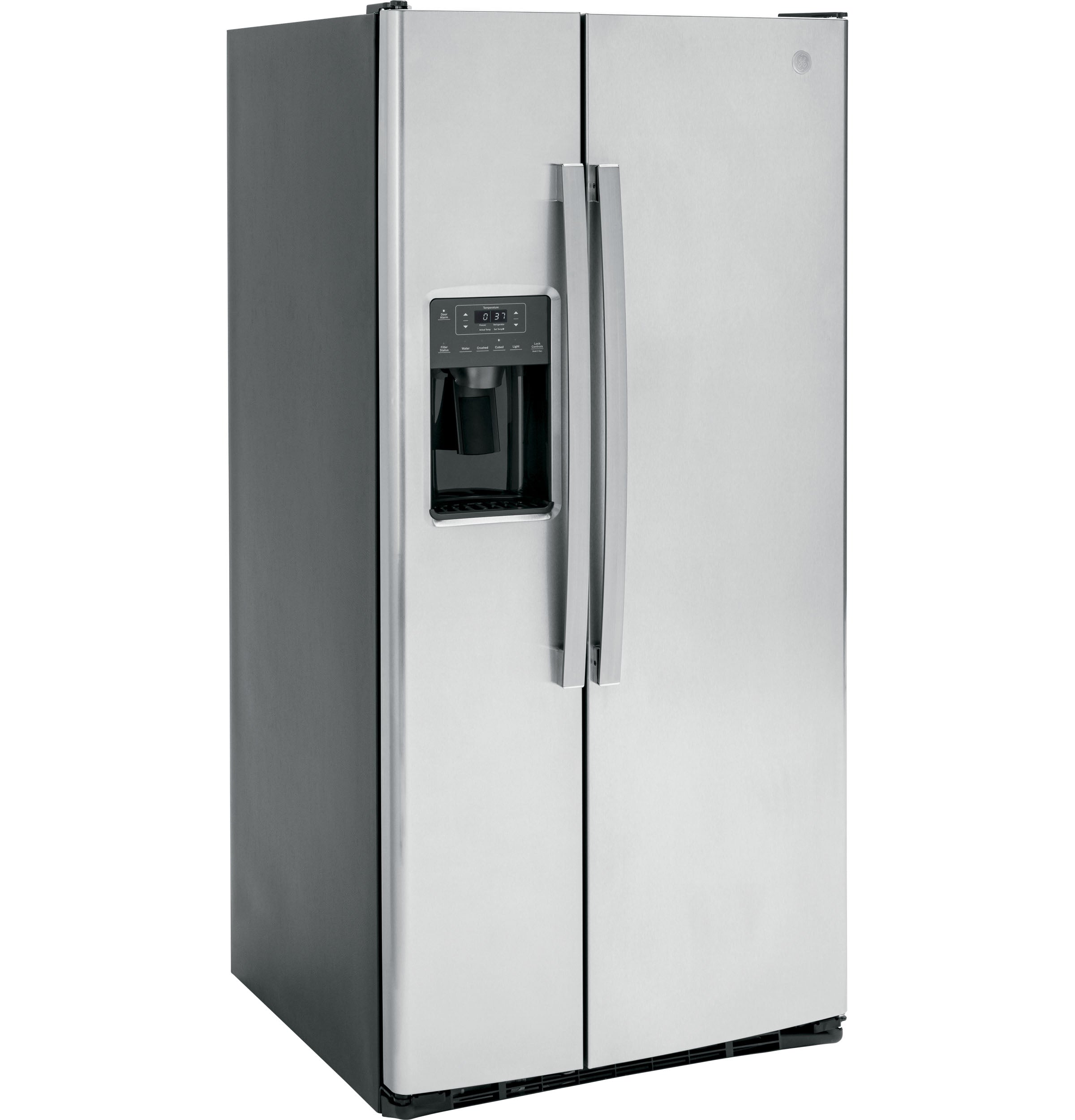 GE 23.0 Cu. Ft. Side-By-Side Refrigerator - Stainless Steel - Pearl Silver - Refrigerators - Additional View 3