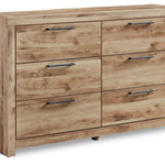 Ashley Furniture - Hyanna Dresser - Brown - Beige Wood - Dresser & Mirror