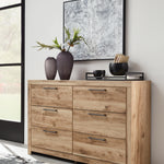 Ashley Furniture - Hyanna Dresser - Brown - Beige Wood - Dresser & Mirror - Additional View 1