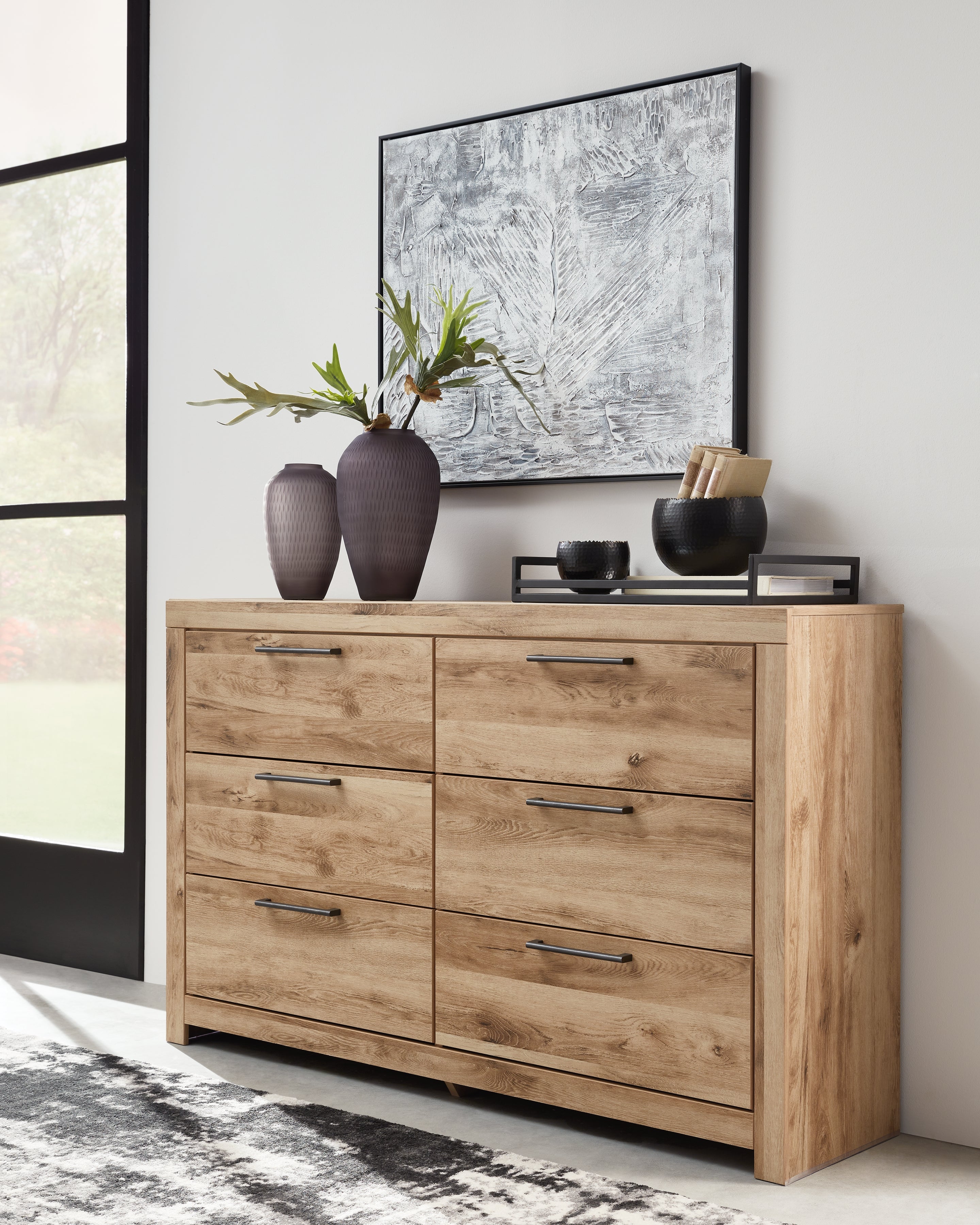 Ashley Furniture - Hyanna Dresser - Brown - Beige Wood - Dresser & Mirror - Additional View 1