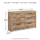 Ashley Furniture - Hyanna Dresser - Brown - Beige Wood - Dresser & Mirror - Additional View 6