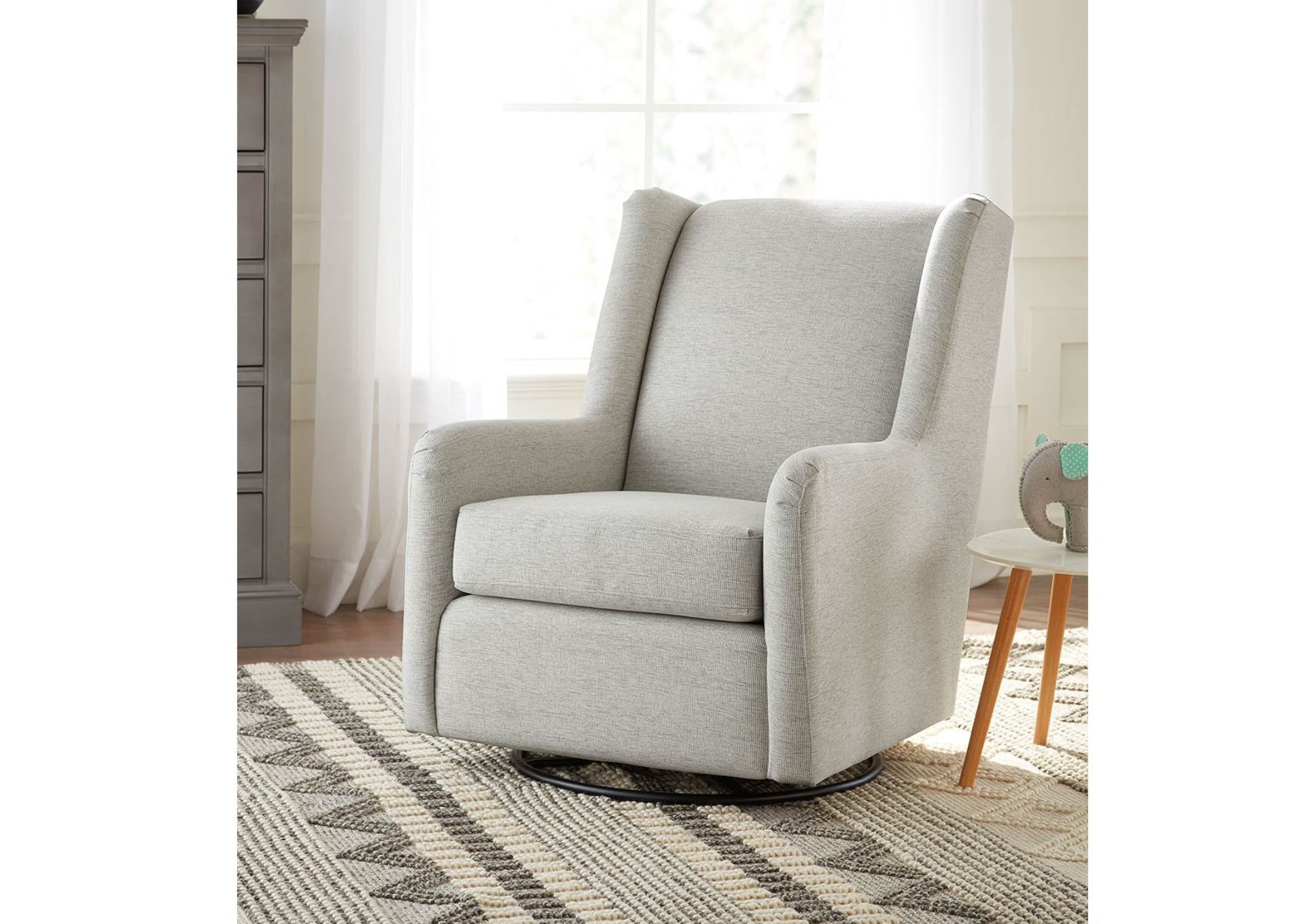BRIANNA CANVAS SWIVEL GLIDER - Additional View 3
