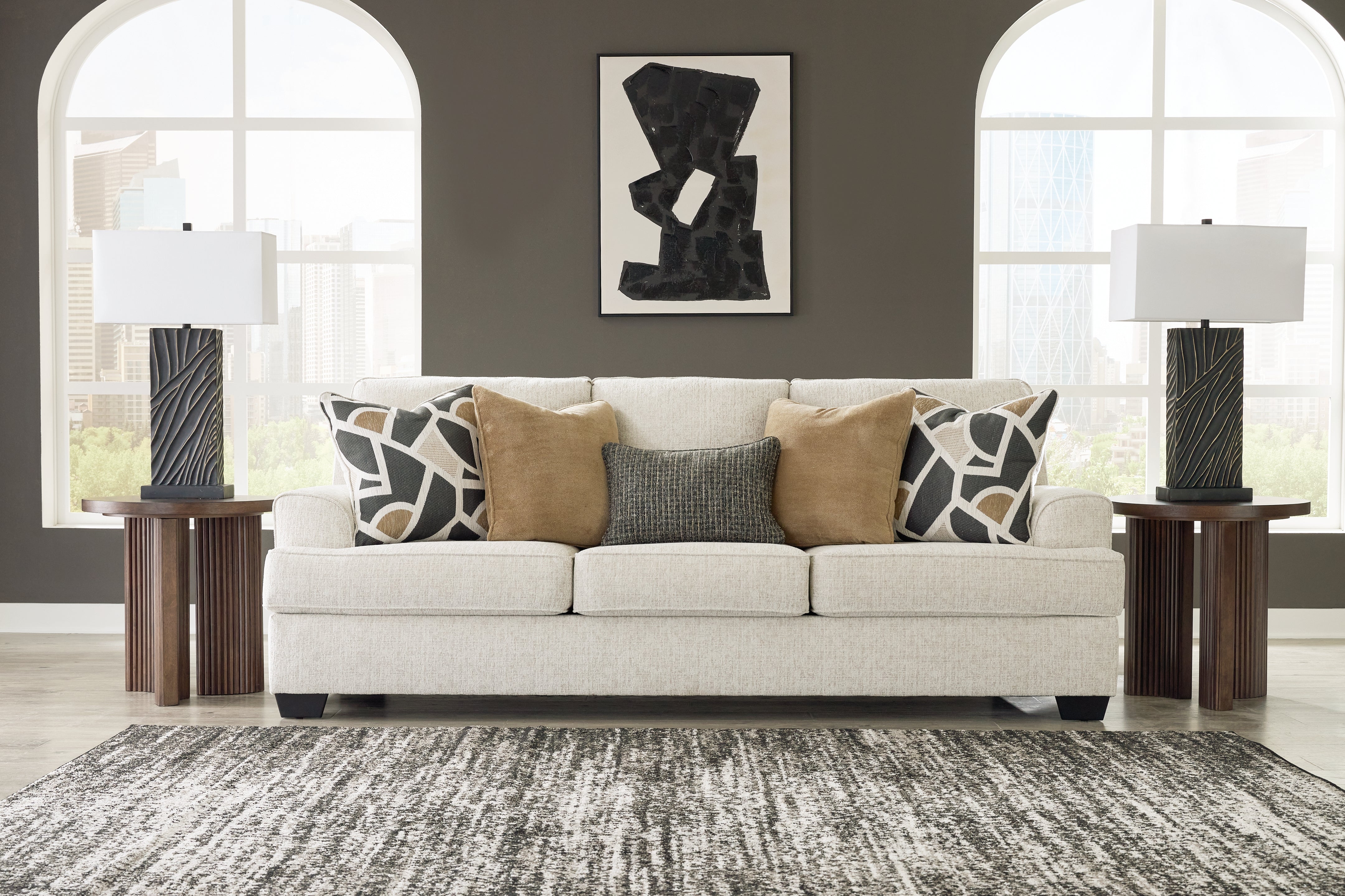 Ashley Furniture - Heartcort Sofa - Quartz - Beige Fabric - Sofas