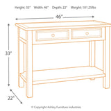 Ashley Furniture - BOLANBURG SOFA TABLE - White Wood - Tables - Additional View 2