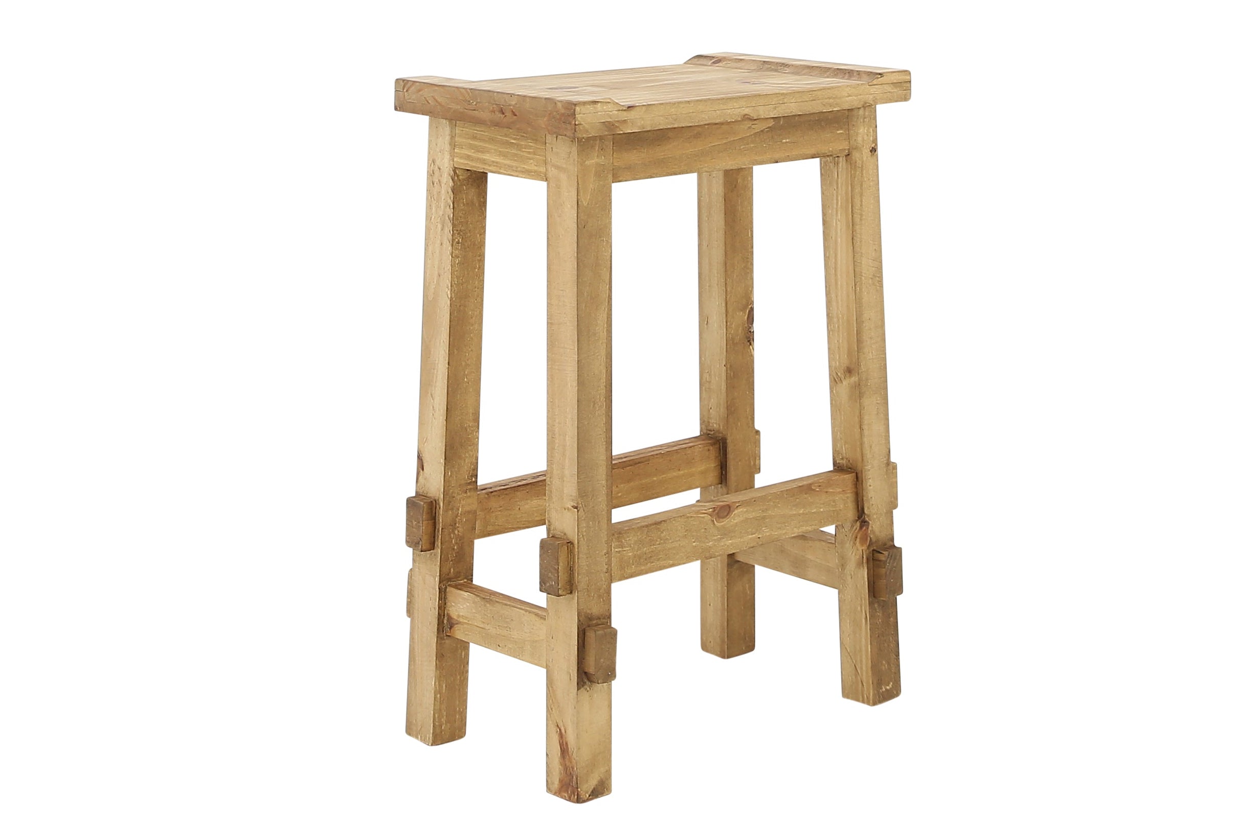 Lawman 24" Saddle Stool - Light Wax - Additional View 1
