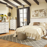 Ashley Furniture - WILLOWTON FIVE DRAWER CHEST - Beige Wood - Chests - Additional View 3