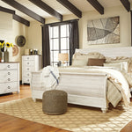 Ashley Furniture - WILLOWTON FIVE DRAWER CHEST - Beige Wood - Chests - Additional View 4