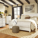 Ashley Furniture - WILLOWTON FIVE DRAWER CHEST - Beige Wood - Chests - Additional View 4