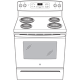 GE WHITE 5CU FREE-STANDING ELECTRIC RANGE - Ranges - Additional View 9