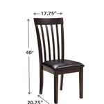 Ashley Furniture - HAMMIS 3 PIECE DINETTE SET - Dark Brown Leather Match|Wood - Dining Room Sets - Additional View 3