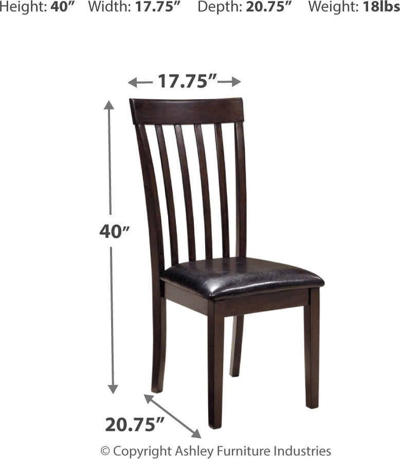 Ashley Furniture - HAMMIS 3 PIECE DINETTE SET - Dark Brown Leather Match|Wood - Dining Room Sets - Additional View 3