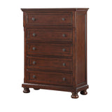KINGSMAN CHERRY 5 DRAWER CHEST