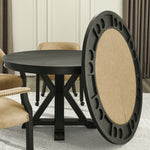 Steve Silver Furniture - Rylie Black 6Pc Dining Set W/Gamin Top - Black|Light Brown Wood|Faux Leather - Dining Room Sets - Additional View 3