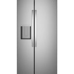 GE FINGERPRINT RESISTANT STAINLESS SIDE BY SIDE WITH DISPENSER - Pearl Silver - Refrigerators