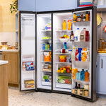 GE FINGERPRINT RESISTANT STAINLESS SIDE BY SIDE WITH DISPENSER - Pearl Silver - Refrigerators - Additional View 30