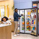 GE FINGERPRINT RESISTANT STAINLESS SIDE BY SIDE WITH DISPENSER - Pearl Silver - Refrigerators - Additional View 34