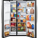 GE FINGERPRINT RESISTANT STAINLESS SIDE BY SIDE WITH DISPENSER - Pearl Silver - Refrigerators - Additional View 5