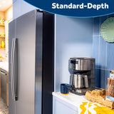 GE FINGERPRINT RESISTANT STAINLESS SIDE BY SIDE WITH DISPENSER - Pearl Silver - Refrigerators - Additional View 26