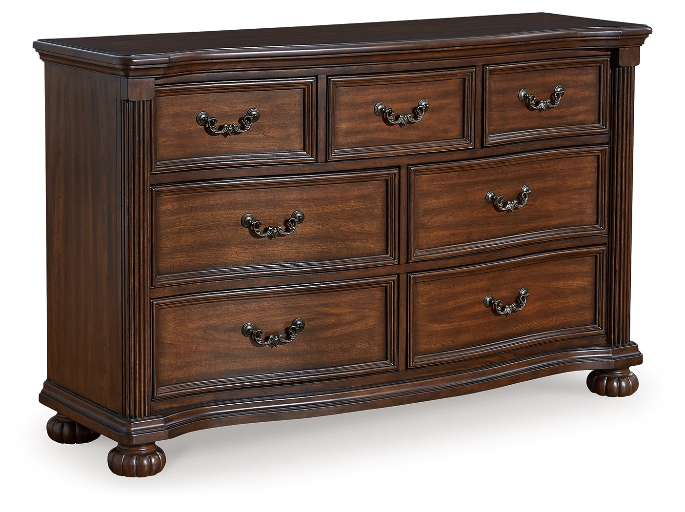 Ashley Furniture - Lavinton Dresser - Dark Brown Wood - Dresser & Mirror