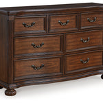 Ashley Furniture - Lavinton Dresser - Dark Brown Wood - Dresser & Mirror