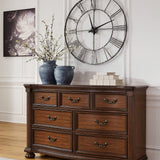 Ashley Furniture - Lavinton Dresser - Dark Brown Wood - Dresser & Mirror - Additional View 1