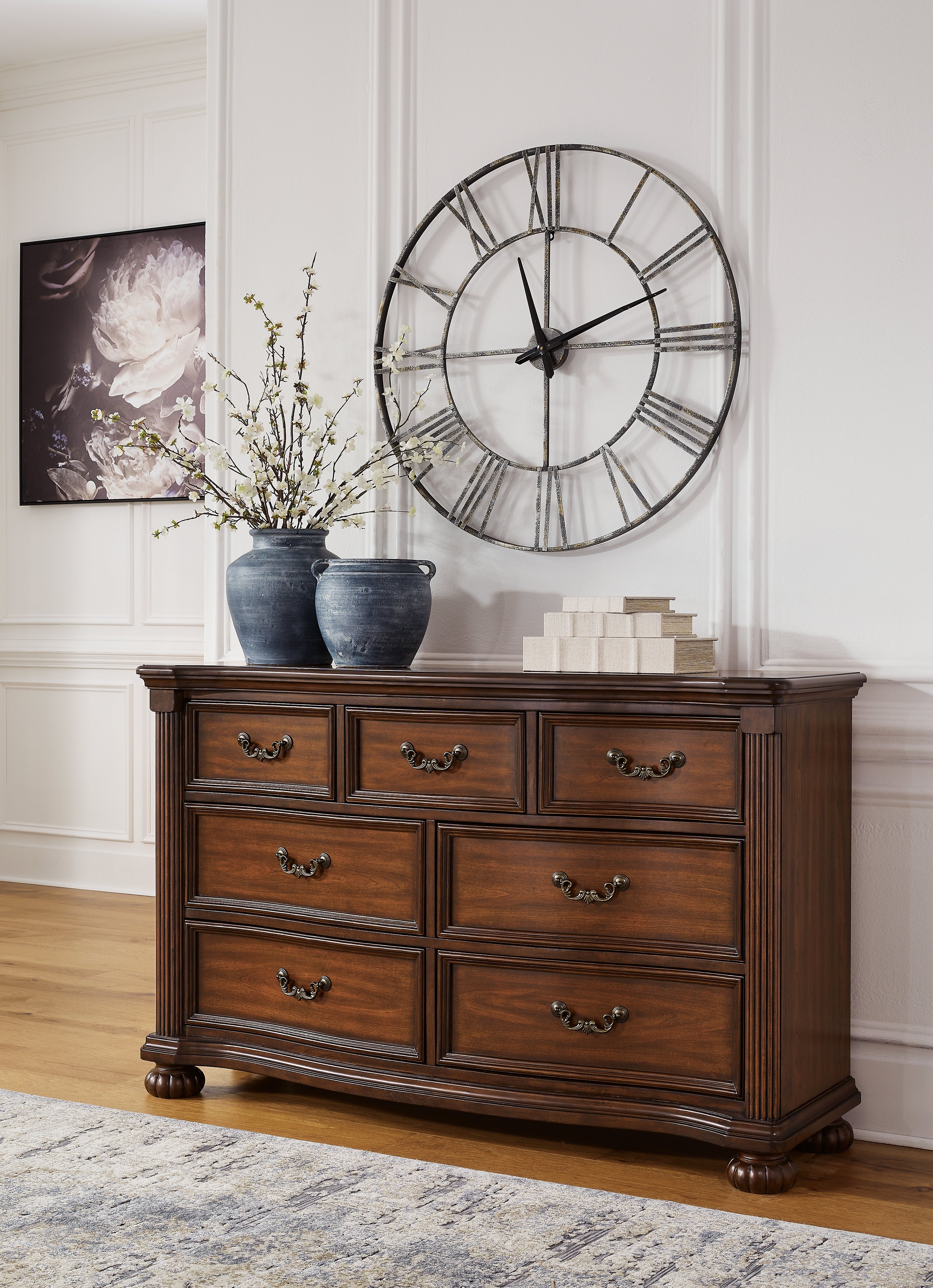 Ashley Furniture - Lavinton Dresser - Dark Brown Wood - Dresser & Mirror - Additional View 1