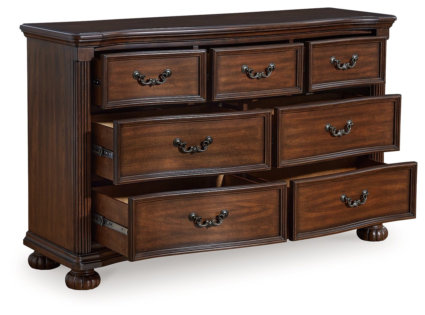 Ashley Furniture - Lavinton Dresser - Dark Brown Wood - Dresser & Mirror - Additional View 2