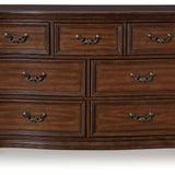 Ashley Furniture - Lavinton Dresser - Dark Brown Wood - Dresser & Mirror - Additional View 3
