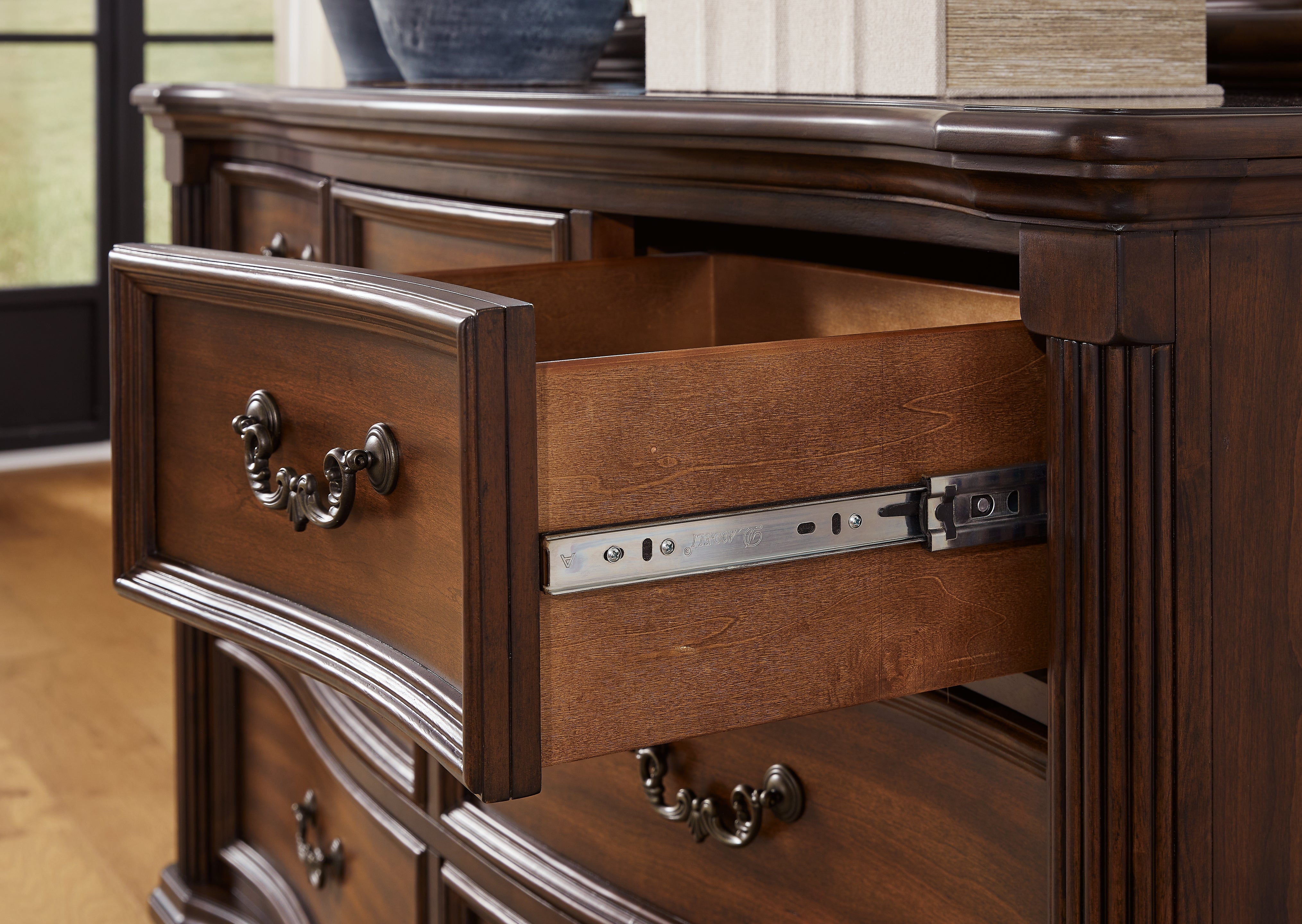 Ashley Furniture - Lavinton Dresser - Dark Brown Wood - Dresser & Mirror - Additional View 6