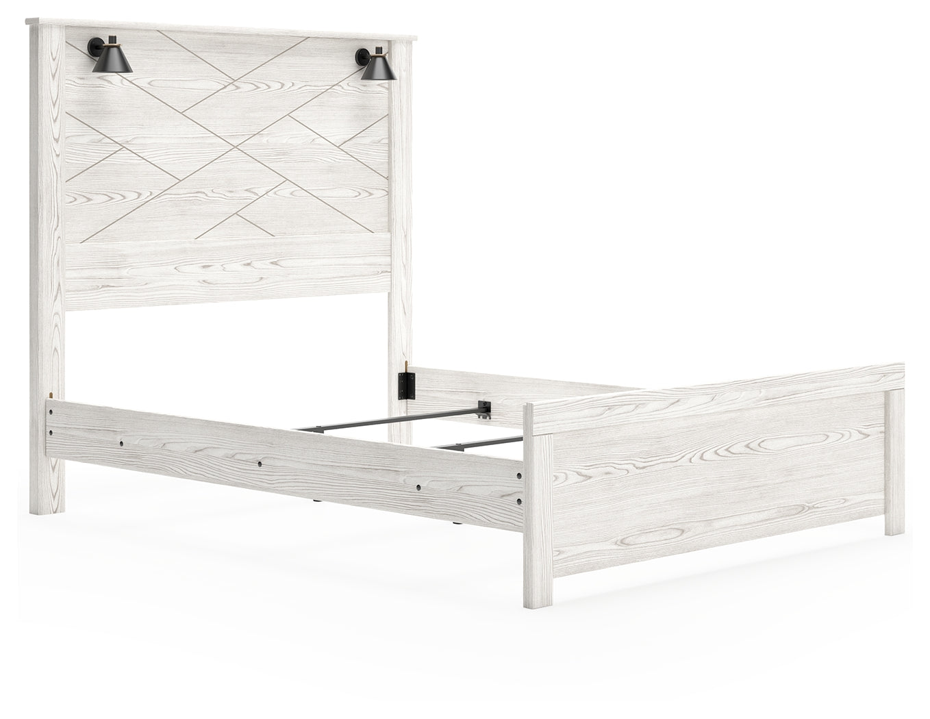 Ashley Furniture - Gerridan Queen Lighted Bed - White Wood - Beds - Additional View 1