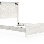 Ashley Furniture - Gerridan Queen Lighted Bed - White Wood - Beds - Additional View 1
