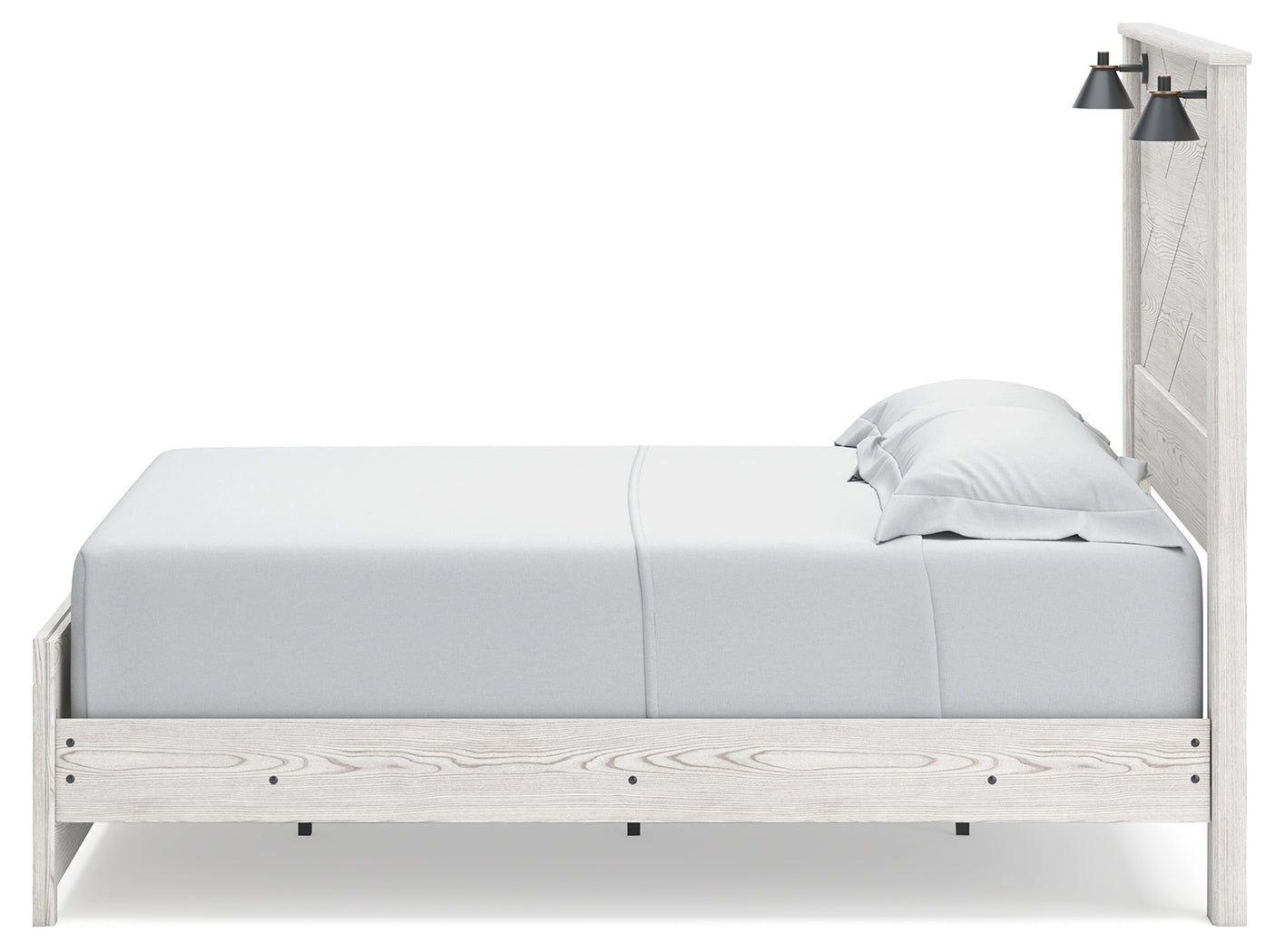 Ashley Furniture - Gerridan Queen Lighted Bed - White Wood - Beds - Additional View 6