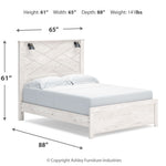 Ashley Furniture - Gerridan Queen Lighted Bed - White Wood - Beds - Additional View 7