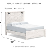 Ashley Furniture - Gerridan Queen Lighted Bed - White Wood - Beds - Additional View 7