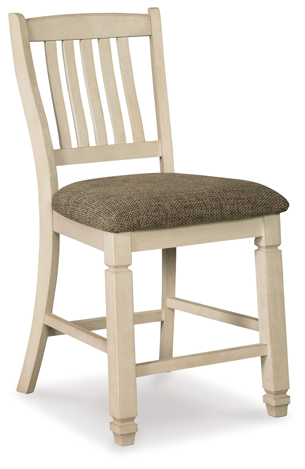Ashley Furniture - Bolanburg Upholstered 24" Barstool - Beige Fabric|Wood - Stools - Additional View 2