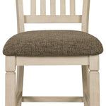 Ashley Furniture - Bolanburg Upholstered 24" Barstool - Beige Fabric|Wood - Stools - Additional View 3
