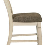 Ashley Furniture - Bolanburg Upholstered 24" Barstool - Beige Fabric|Wood - Stools - Additional View 5