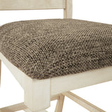 Ashley Furniture - Bolanburg Upholstered 24" Barstool - Beige Fabric|Wood - Stools - Additional View 9